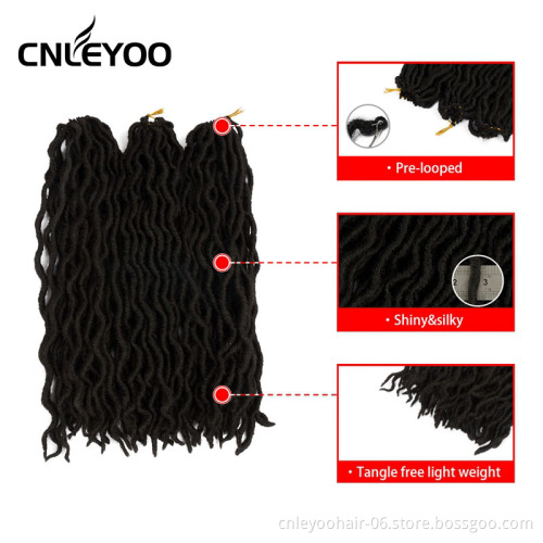 Promotion Goddess Locs Braids Wholesale Gypsy Lock Crochet Hair 18 Inch Crochet Locs Low Temperature Fiber
